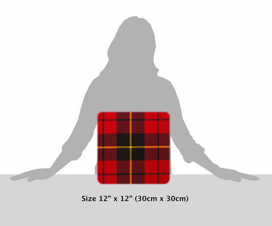 Wallace Red Modern Tartan Cushion