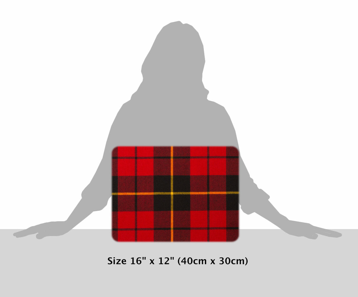 Wallace Red Modern Tartan Cushion