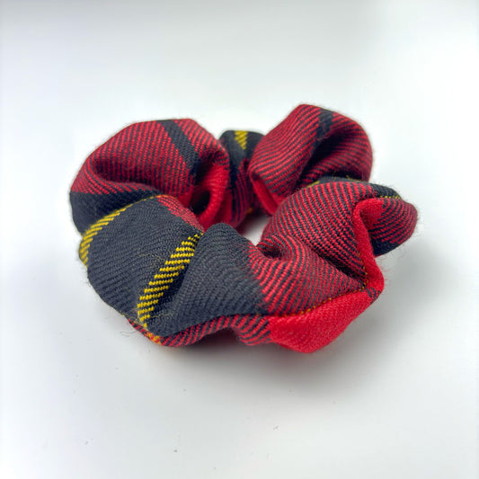 Wallace Red Modern Tartan Hair Scrunchie
