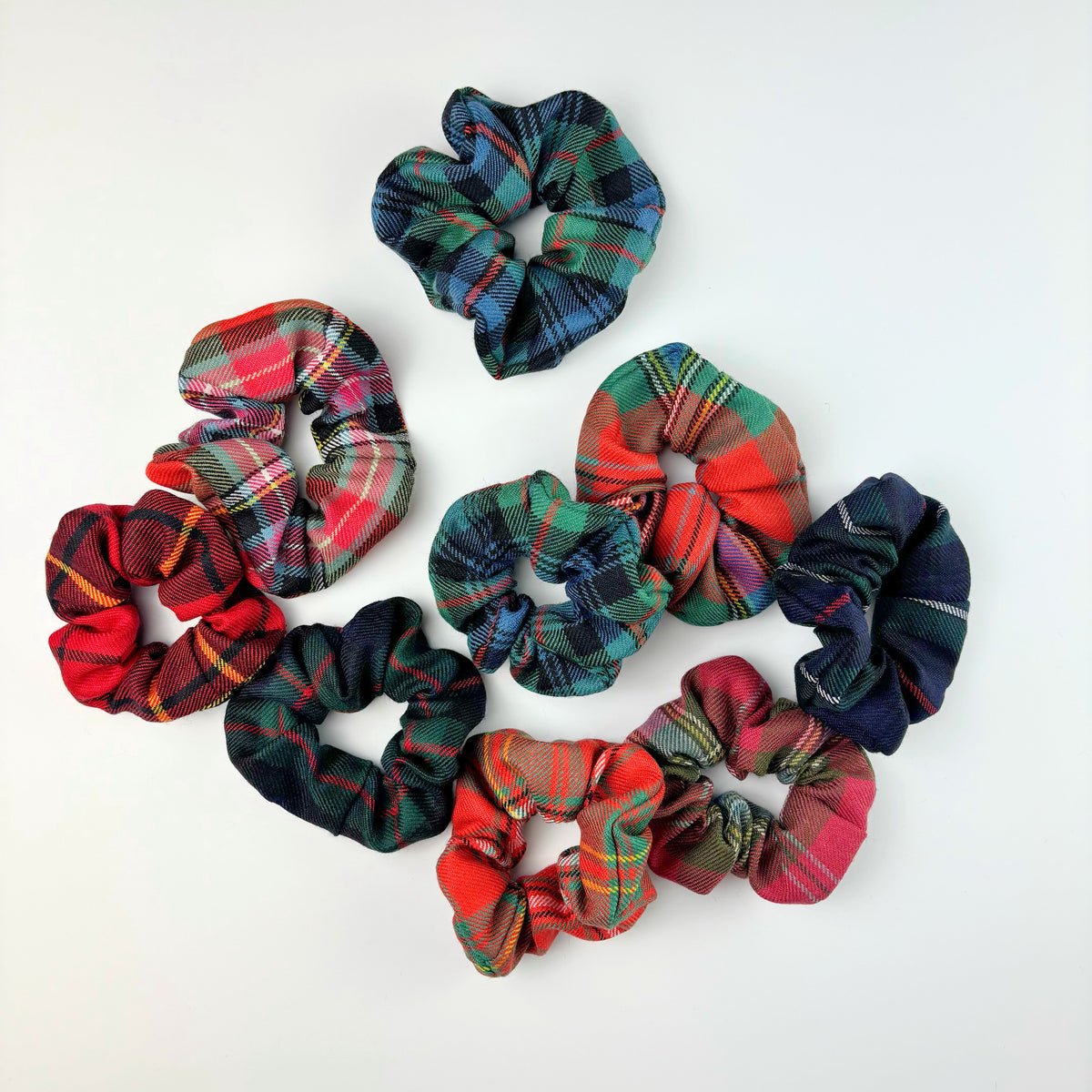 Tartan Hair Scrunchies