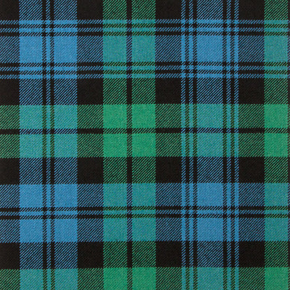 Campbell Ancient Tartan Scarf, flat close-up of woven fabric filling the frame
