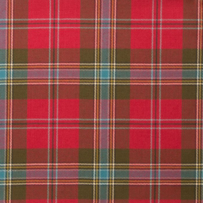 MacLean of Duart Weathered Tartan Throw, close-up of fabric filling the frame