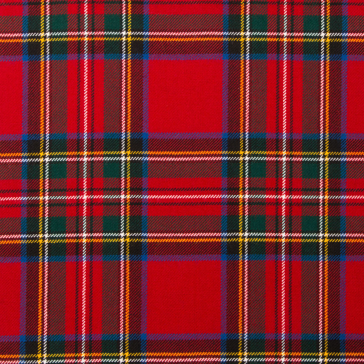 Stewart Royal Modern Tartan Keyring, close-up of fabric filling the frame