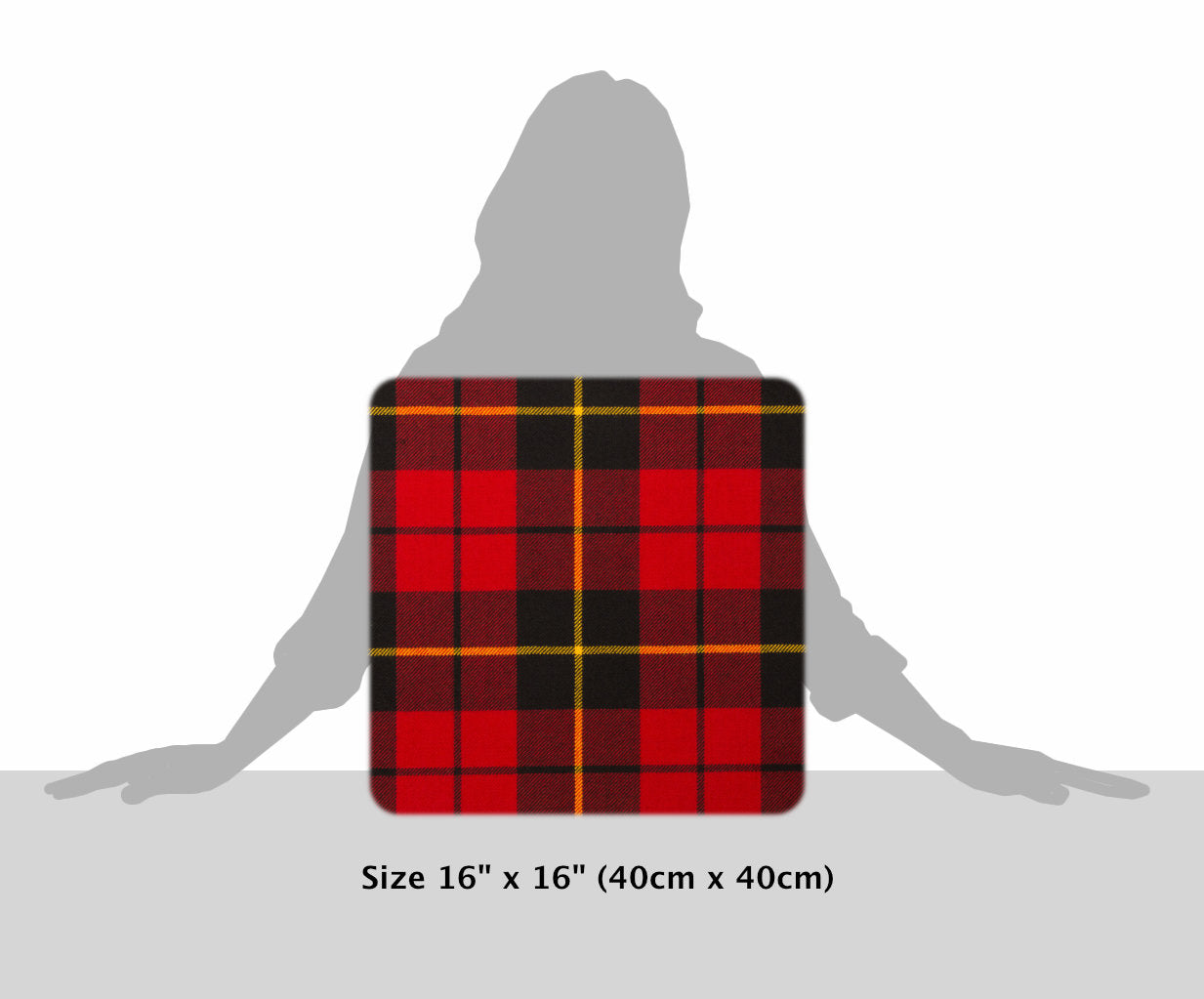 Wallace Red Modern Tartan Cushion